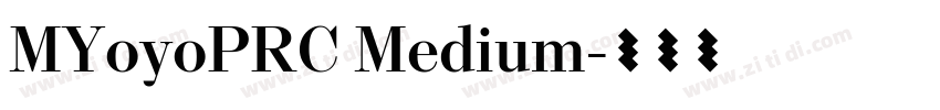 MYoyoPRC Medium字体转换